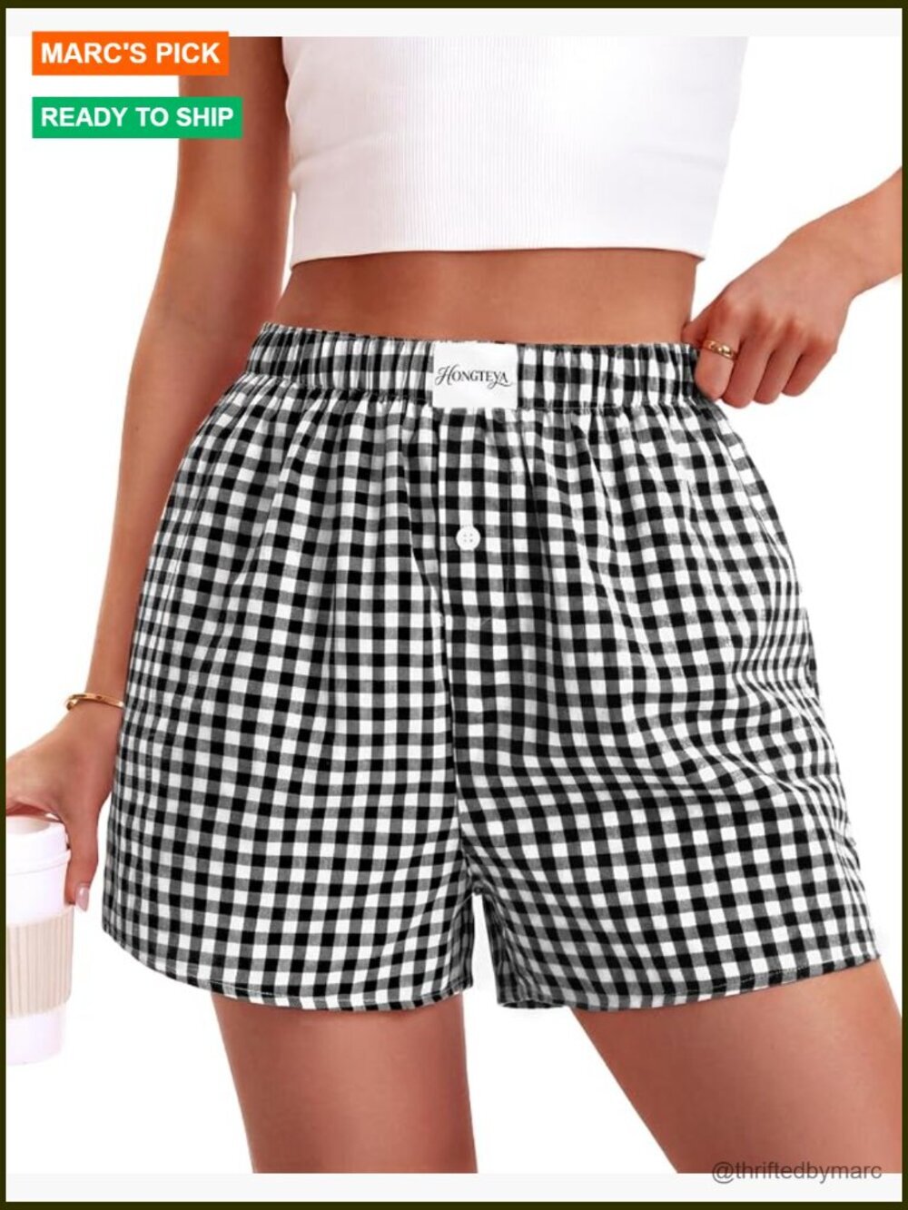 Cotton Ruffle Pajama Shorts with Pockets